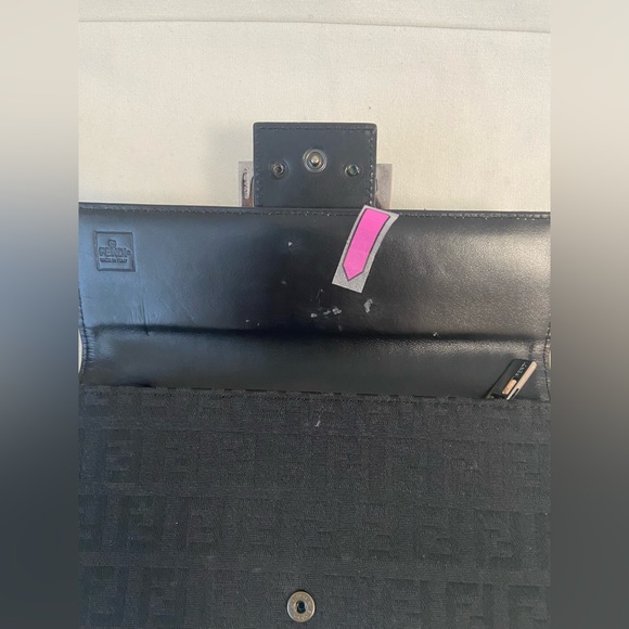 Authentic FENDI Zucchino Print Canvas Leather Black Long Wallet 8M0021 - Picture 6 of 16